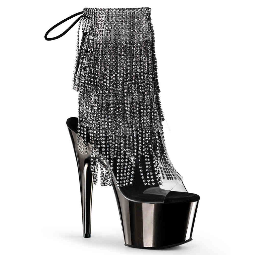 Pleaser - ADORE1017RSF Bottes de plateforme, Pole dance chaussures - Chaussures de pole dance - Couleur chrome Product image